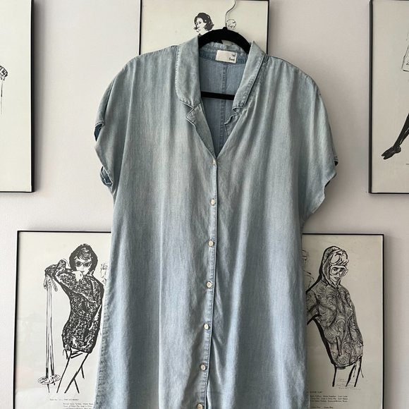 Wilfred Button Up T-shirt Dress - Picture 1 of 3